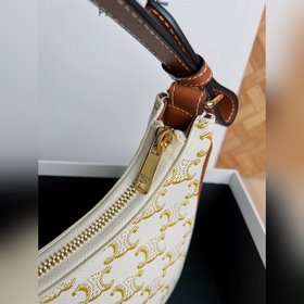 Новая сумка из белого материала CELINE AVA TRIOMPHE Ретро сумка п