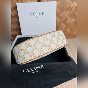 Новая сумка из белого материала CELINE AVA TRIOMPHE Ретро сумка п