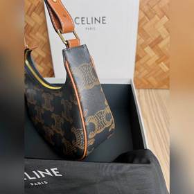 CELINE Ava подмышечная сумка с большим цветочным принтом От клас