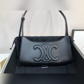 CELINE CUIR TRIOMPHE Гладкая кожаная сумка через плечо с мотивом 