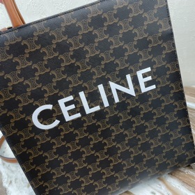 CELINE CABAS TRIOMPHE Маленькая сумка из парусины, вертикальная м