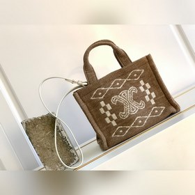 Новая сумка CELINE | CABAS THAIS, маленькая сумка из ткани TRIOMP