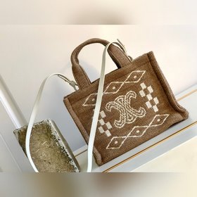 Новая сумка CELINE | CABAS THAIS, маленькая сумка из ткани TRIOMP