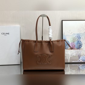 CELINE｜CABAS TRIOMPHE Сумка из гладкой кожи с завязками Новая мод