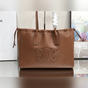 CELINE｜CABAS TRIOMPHE Сумка из гладкой кожи с завязками Новая мод
