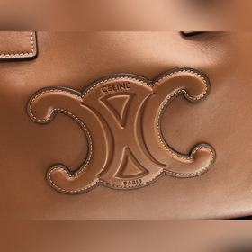 CELINE｜CABAS TRIOMPHE Сумка из гладкой кожи с завязками Новая мод