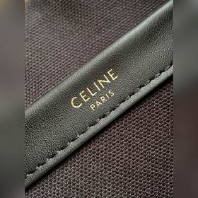 CELINE CABAS THAIS Маленькая сумка из ткани TRIOMPHE и кожи Бежев