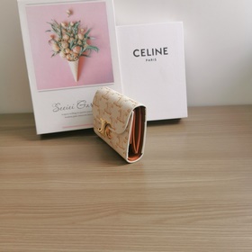 CELINE TRIOMPHE Маленький кожаный кошелек TRIOMPHE Логотип TRIOMP