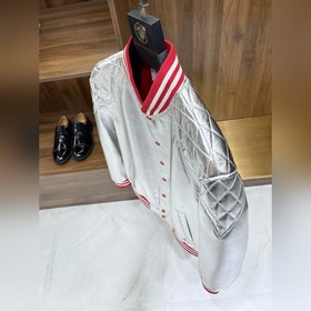 Celin, мужская куртка-бейсболка из серебристой кожи Классический 
