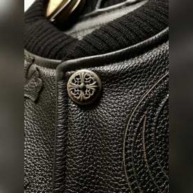 Chrome Hearts Осень-зима Новинка Классическая кожаная куртка Мате
