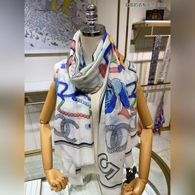 CHANEL Длинный шарф для девочек 100% высококачественный кашемир 