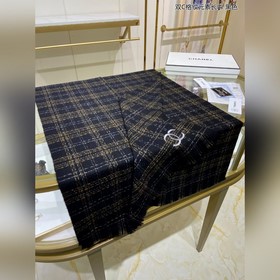 CHANEL Длинный шарф с элементами виде двойной буквы C Мягкий и уд