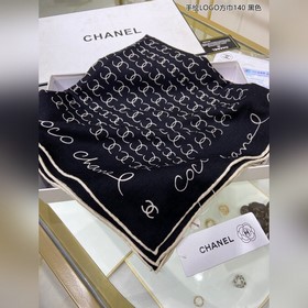 CHANEL Маленький шарф с ручным логотипом из кашемира Высококачест