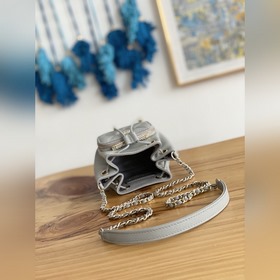 Сумка Chanel с цепочкой, серая