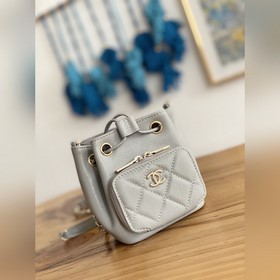 Сумка Chanel с цепочкой, серая