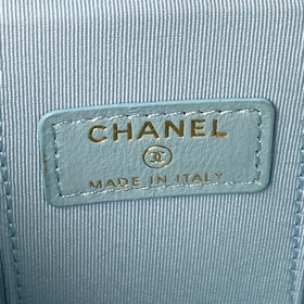 Chanel22p A Жемчужно-красная кошелька с изящной цепочкой. Миниатю