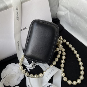 Chanel22p A Жемчужно-красная кошелька с изящной цепочкой. Миниатю