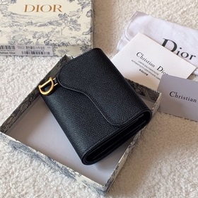 Седло Dior [цвет] Короткий кошелек с тремя складками, внешняя сто