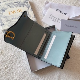 Седло Dior [цвет] Короткий кошелек с тремя складками, внешняя сто