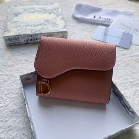 Седло Dior [цвет] Короткий кошелек с тремя складками, внешняя сто
