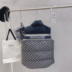 Dior / Диор FW22 Пуховик с буквенным принтом и воротником-стойкой