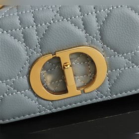 Dior Lady 9240 Caro, сверхминиатюрная сумка небесно-голубого цвет