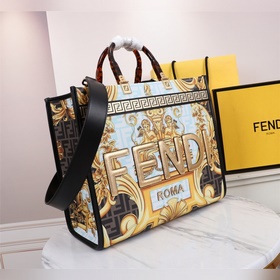 Средняя сумка FENDI Sunshine Кожа с принтом Versace by Fendi. эти