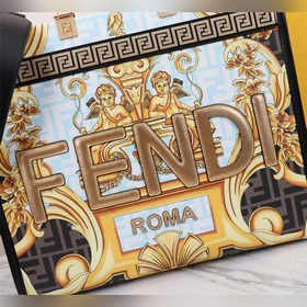 Средняя сумка FENDI Sunshine Кожа с принтом Versace by Fendi. эти