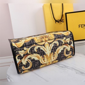 Средняя сумка FENDI Sunshine Кожа с принтом Versace by Fendi. эти
