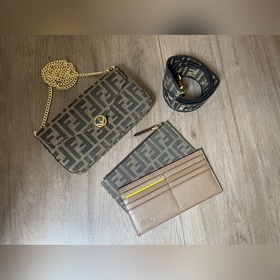 FENDI Новый комплект из трех предметов： маленький кошелек и мале