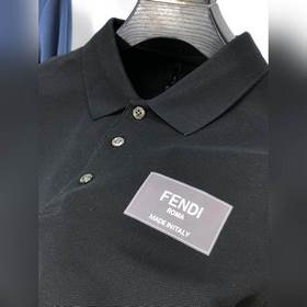 【 Fendi 】 Мужская рубашка-поло из хлопка с длинными рукавами для 