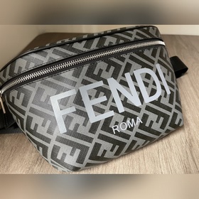 FENDI Ретро кожаная сумка на пояс двойным F-логом, размер 30*8*17