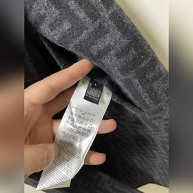 Fendi, серый двусторонний пальто, детали