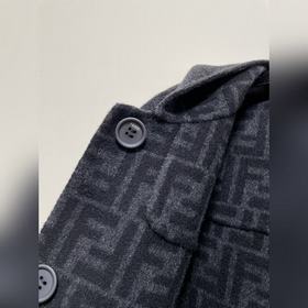 Двустороннее пальто Fendi Шерстяной пальто ручной работы Матери
