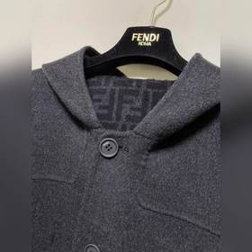 Двустороннее пальто Fendi Шерстяной пальто ручной работы Матери