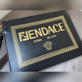 FENDI Маленький монстр 533 Итальянская кожа с металлическими глаз