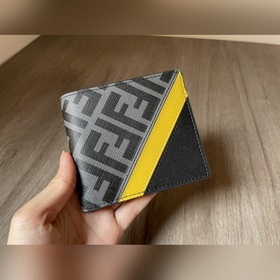 FENDI Классический кожаный кошелек с замком Оригинальная кожа, м