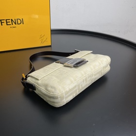 FENDI Старинная сумка из парусины с логотипом FF, винтажная сумка