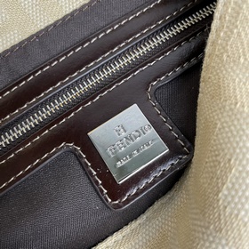 FENDI Старинная сумка из парусины с логотипом FF, винтажная сумка