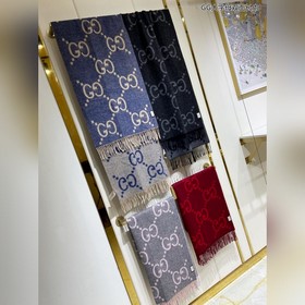 GUCCI GG большие буквы двусторонняя длинная шарф Двусторонняя шер