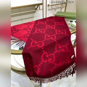 GUCCI GG большие буквы двусторонняя длинная шарф Двусторонняя шер