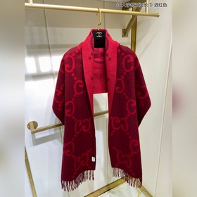 GUCCI GG большие буквы двусторонняя длинная шарф Двусторонняя шер