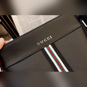 Gucci мужская сумка из импортной кожи первого слоя, вместительная