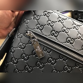 GUCCI Модель： 1613 Сумка через плечо, черная GUCCI Мужская повсе