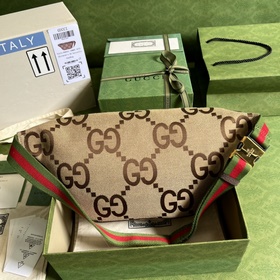 GUCCI Классический поясной мешок с узором GG в увеличенном размер