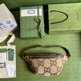 GUCCI Классический поясной мешок с узором GG в увеличенном размер