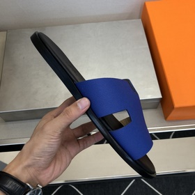 HERMES – высокое качество, мастерство Мужские кожаные тапочки Раз