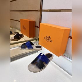 Hermes 2022 Antigua плетеные тапочки – кожаная подошва Сандалииз 