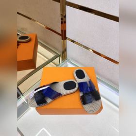 Hermes 2022 Antigua плетеные тапочки – кожаная подошва Сандалииз 