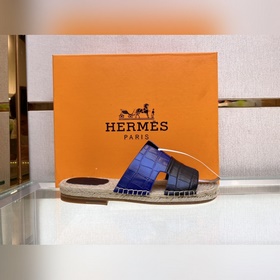 Hermes 2022 Antigua плетеные тапочки – кожаная подошва Сандалииз 